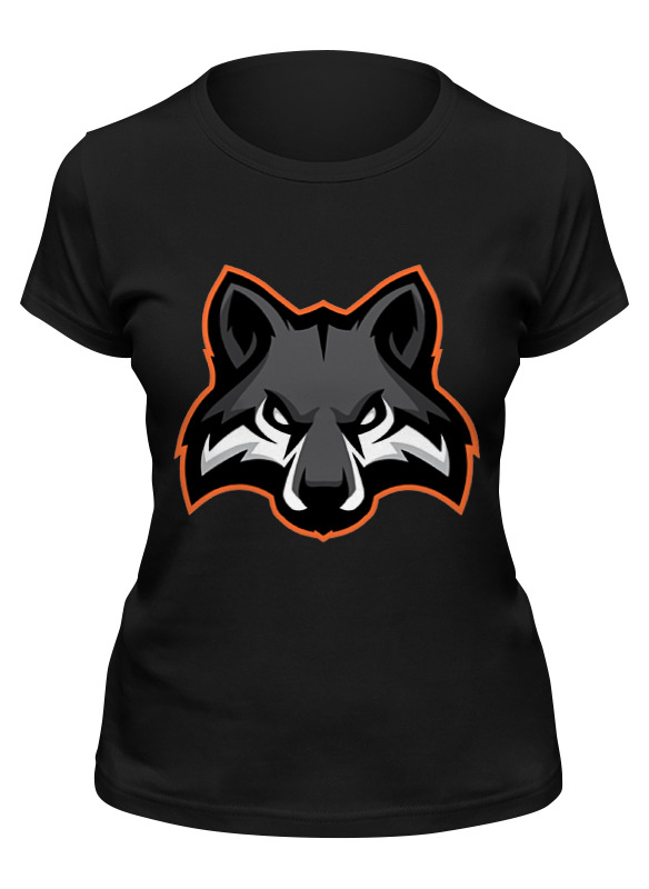 

Футболка женская Printio Wolf / волк черная M, Черный, Wolf / волк