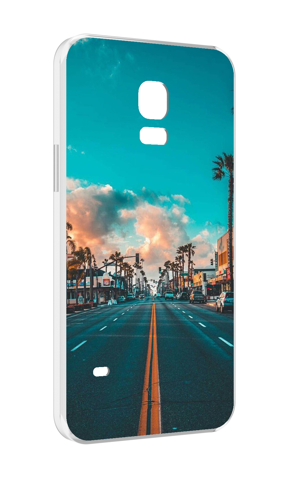 

Чехол MyPads дорога-в-лос-анджелес для Samsung Galaxy S5 mini, Прозрачный, Tocco