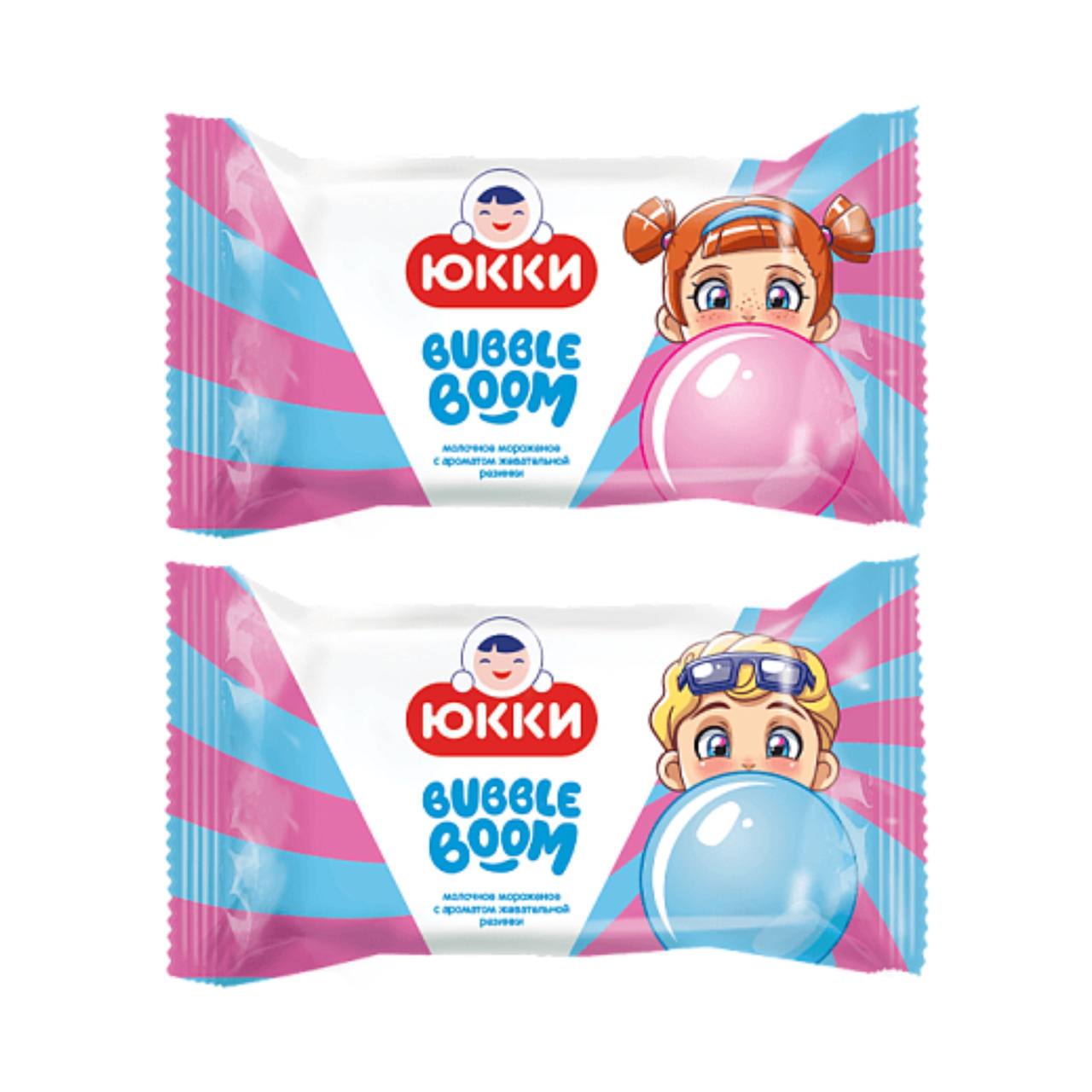 

Мороженое Юкки молочное, с ароматом жевательной резинки, Бабл Бум, 50 г