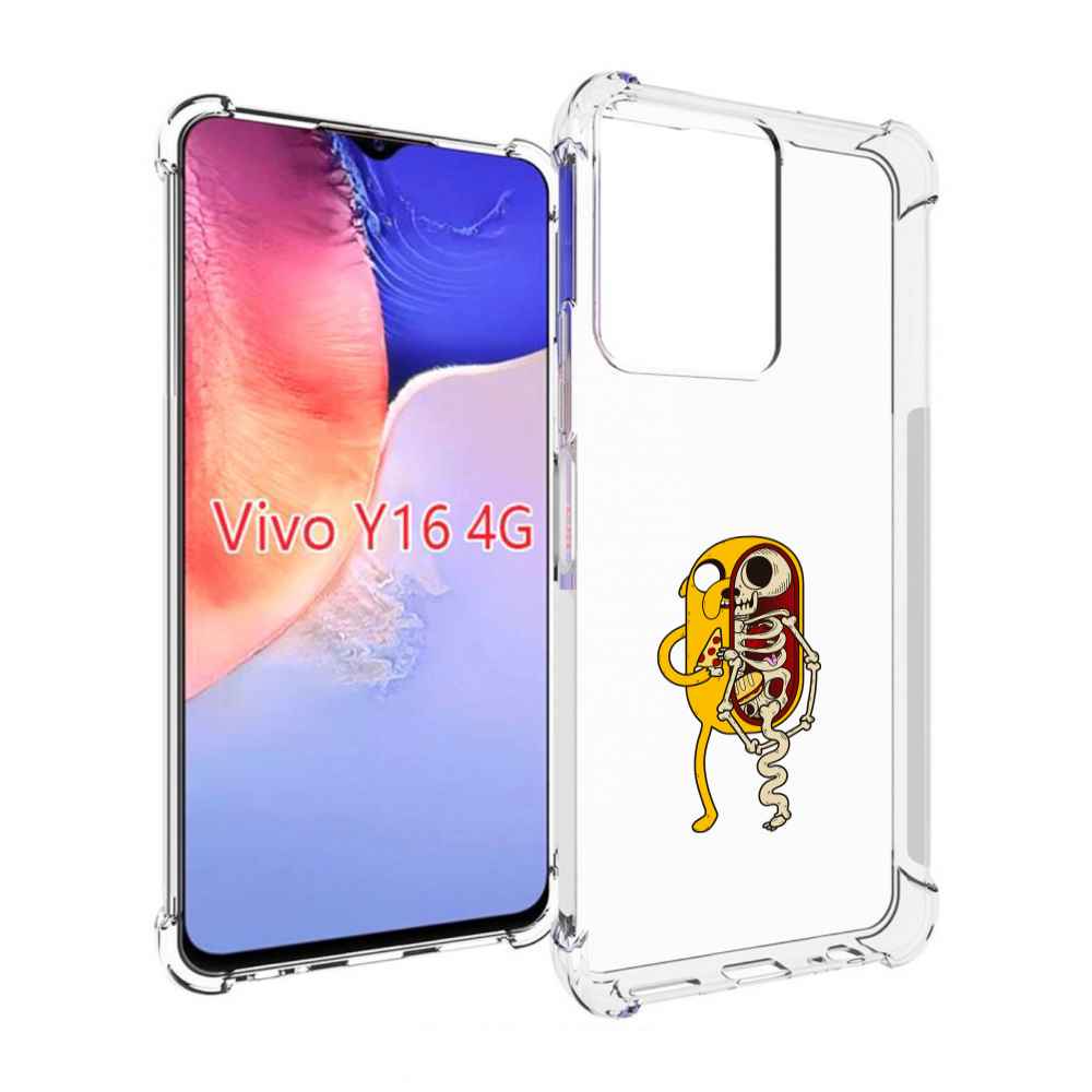 

Чехол MyPads Джейк скелет для Vivo Y16 4G/ Vivo Y02S, Прозрачный, Tocco