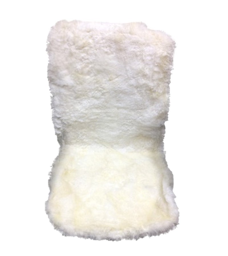 Накидка на сиденье FC-LF-02-W натуральная овчина, белая, высокий ворс