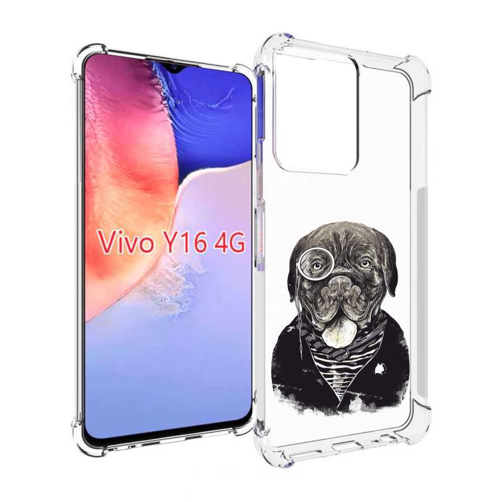 

Чехол MyPads солидный песик для Vivo Y16 4G/ Vivo Y02S, Прозрачный, Tocco