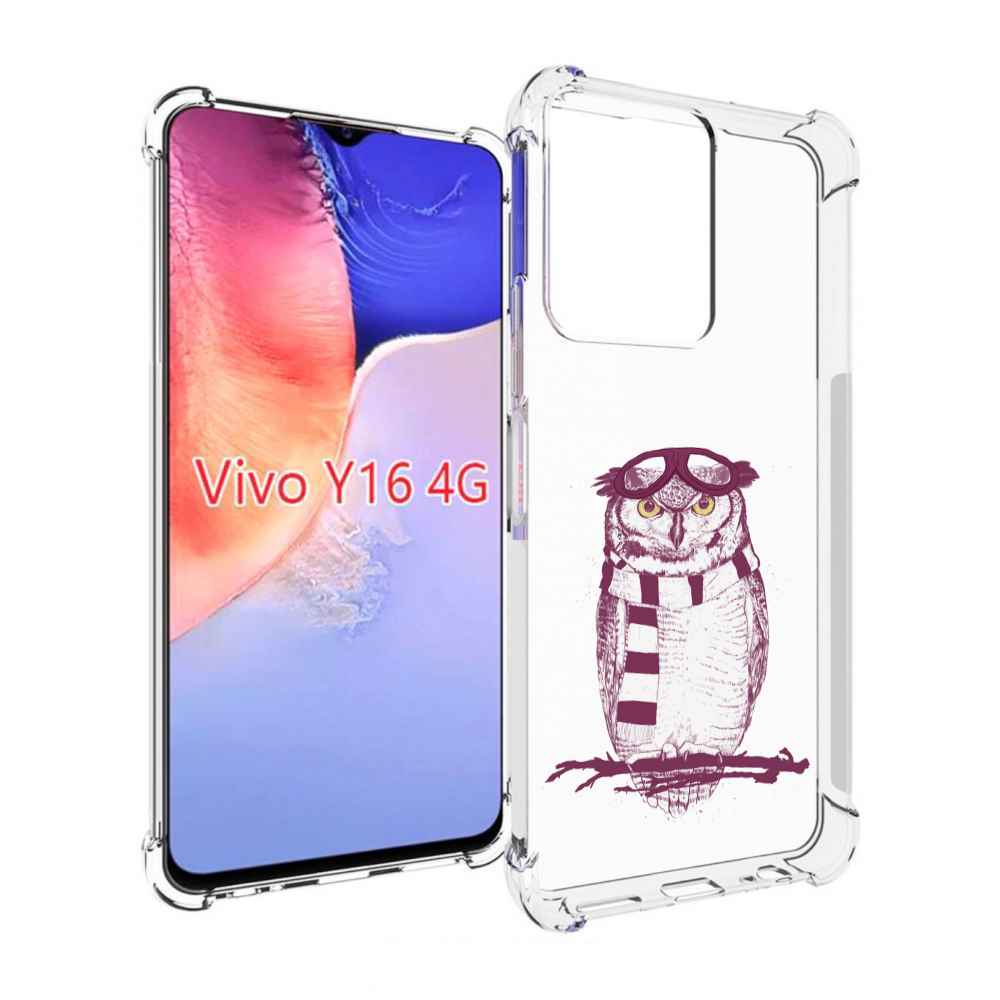 

Чехол MyPads сова-летчик для Vivo Y16 4G/ Vivo Y02S, Прозрачный, Tocco