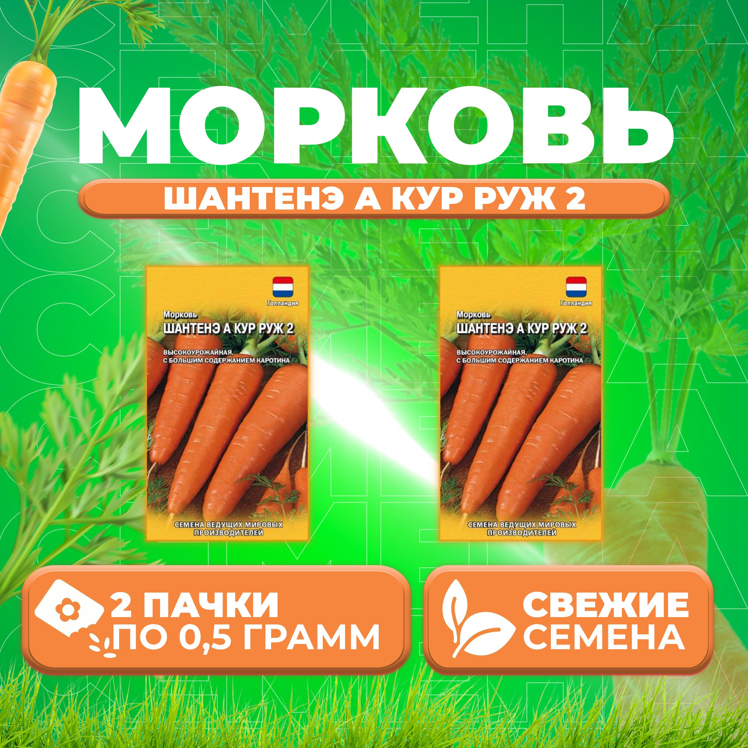 

Семена морковь Шантенэ А Кур Руж Гавриш 1912237041-2 2 уп.
