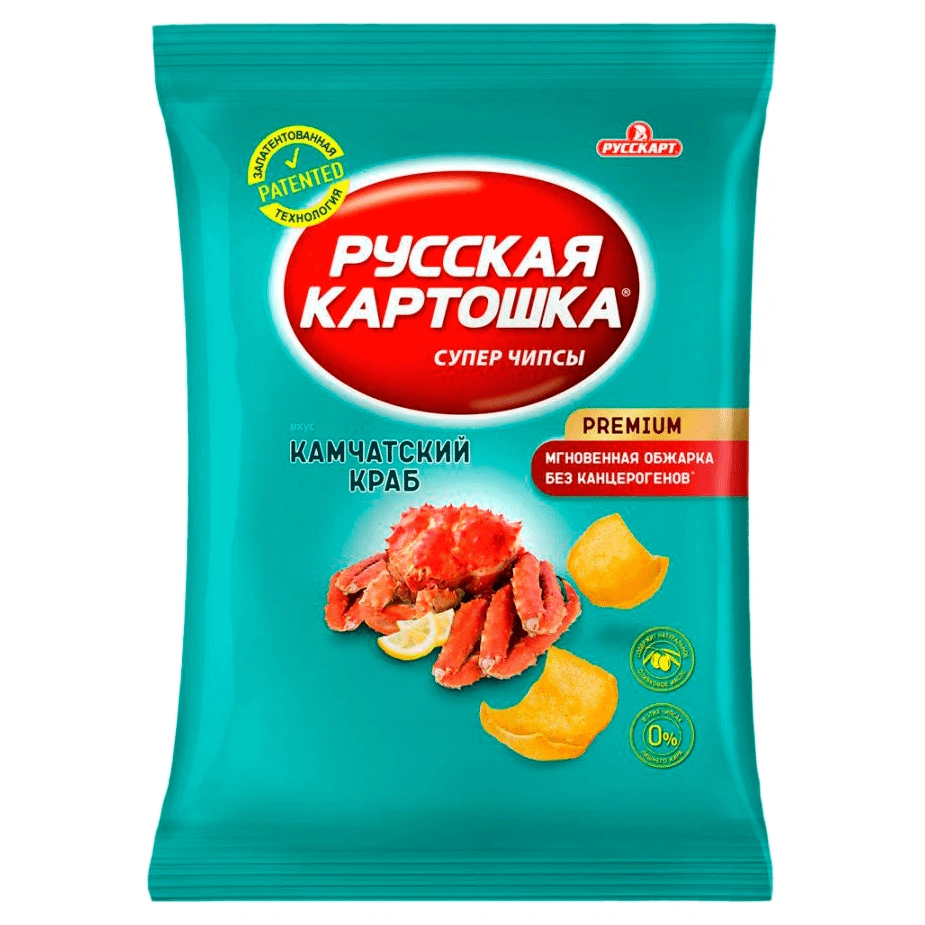 Чипсы картофельные Русская Картошка со вкусом краба 190 г