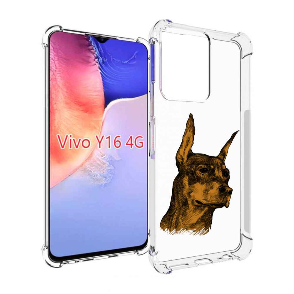

Чехол MyPads скетч доберман для Vivo Y16 4G/ Vivo Y02S, Прозрачный, Tocco