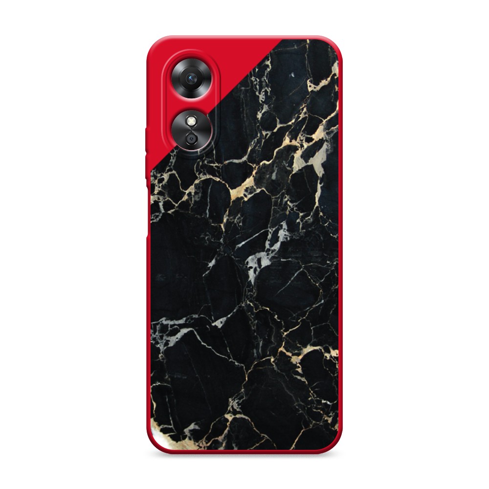 

Чехол Awog на Oppo A17 "Черный мрамор уголок", Черный;золотистый, 2512053-1