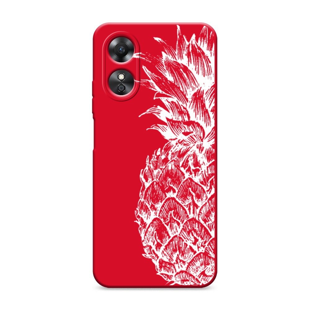 

Чехол Awog на Oppo A17 "Ананас графика белая", Белый, 2512053-1