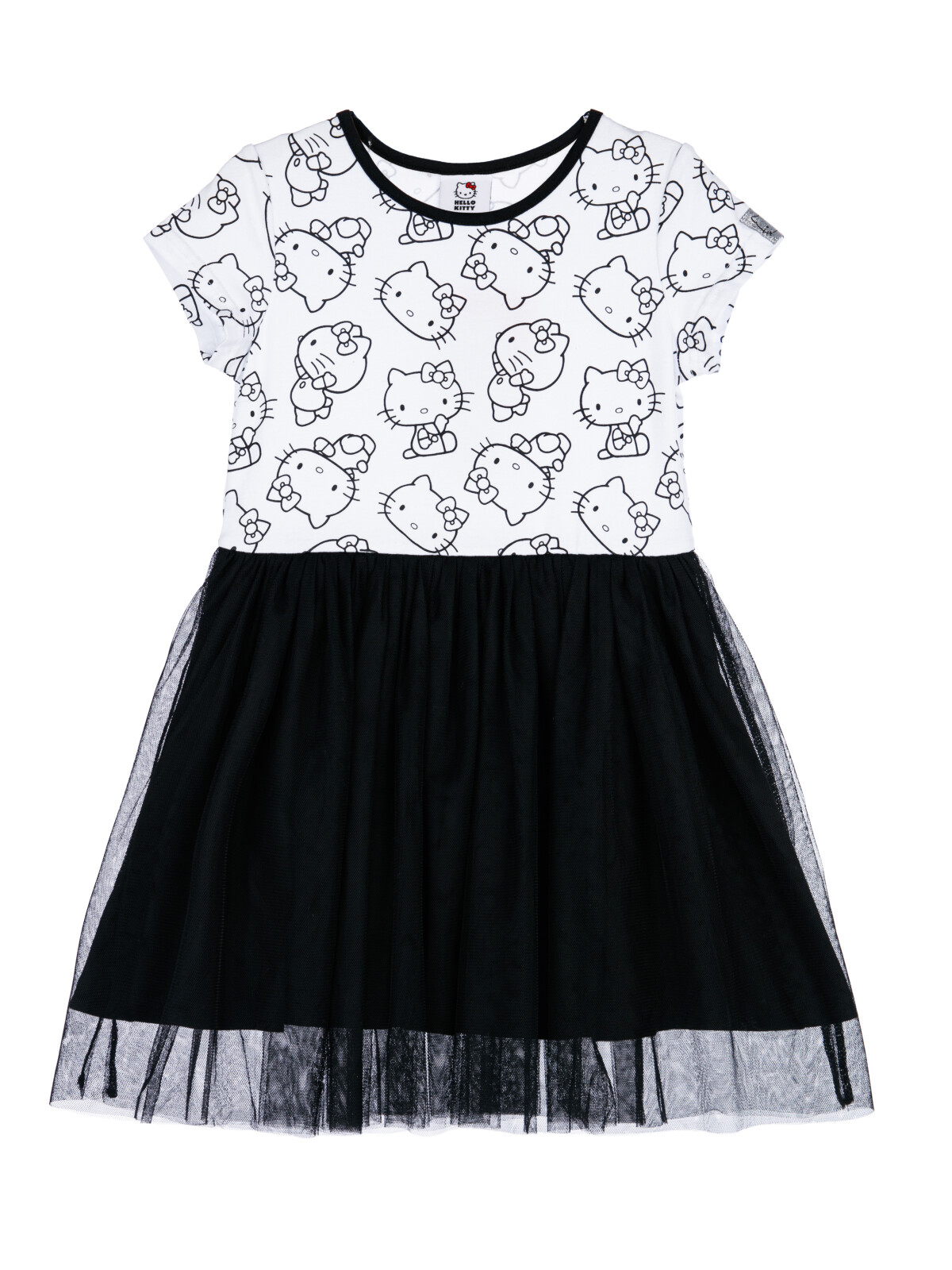 Платье детское PlayToday 12442150, черный,белый, 98