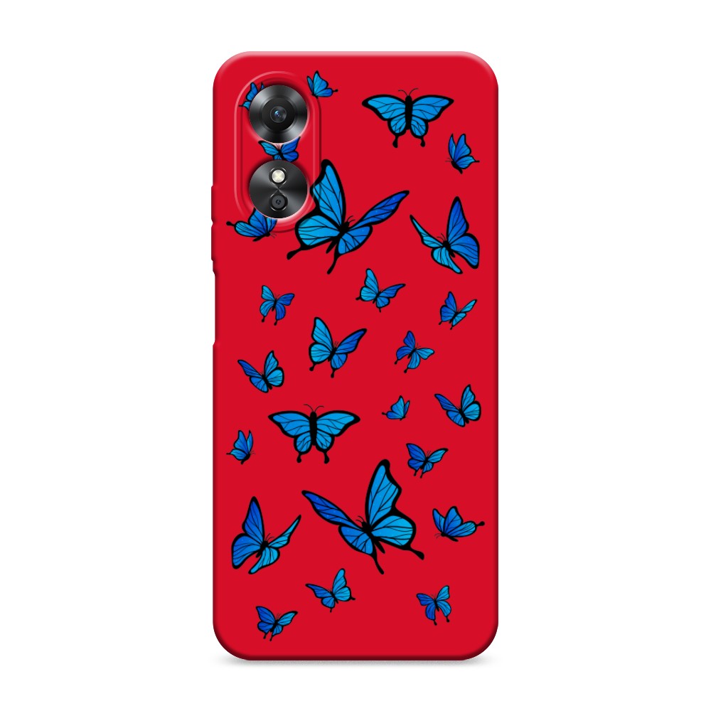 

Чехол Awog на Oppo A17 "Синие бабочки", Синий;белый, 2512053-1