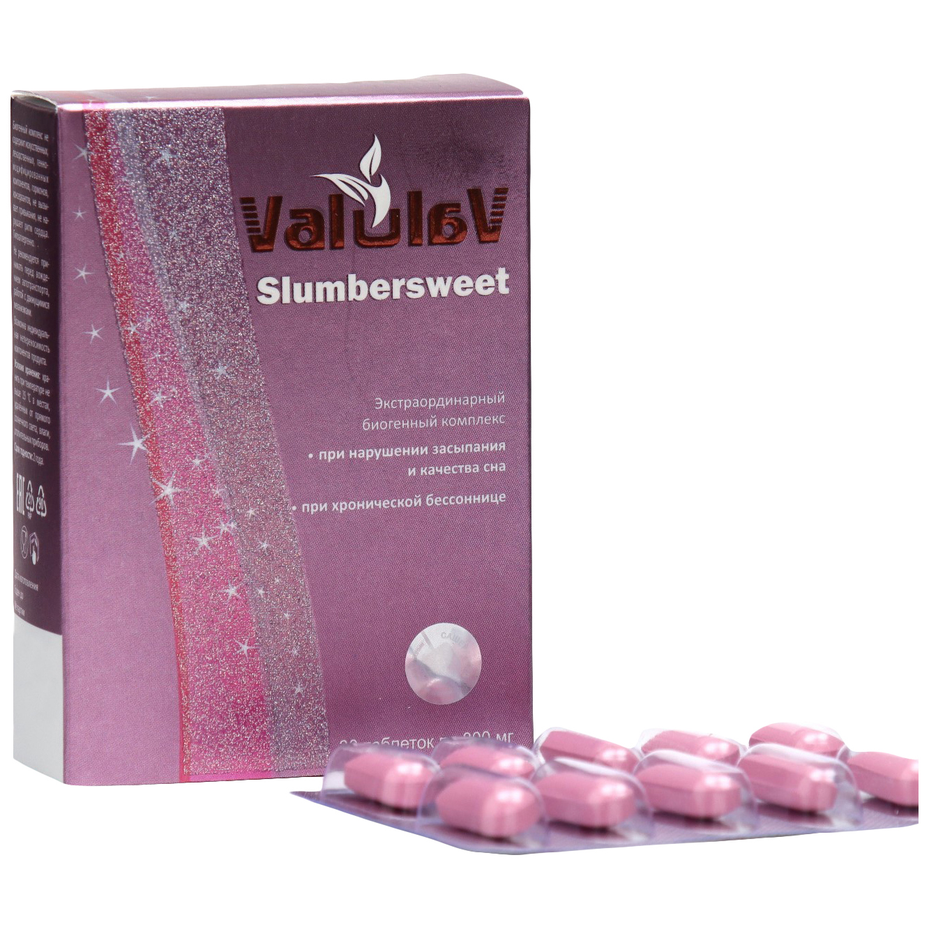 

ValulaV Slumbersweet при бессоннице, таблетки 30 шт. по 800 мг