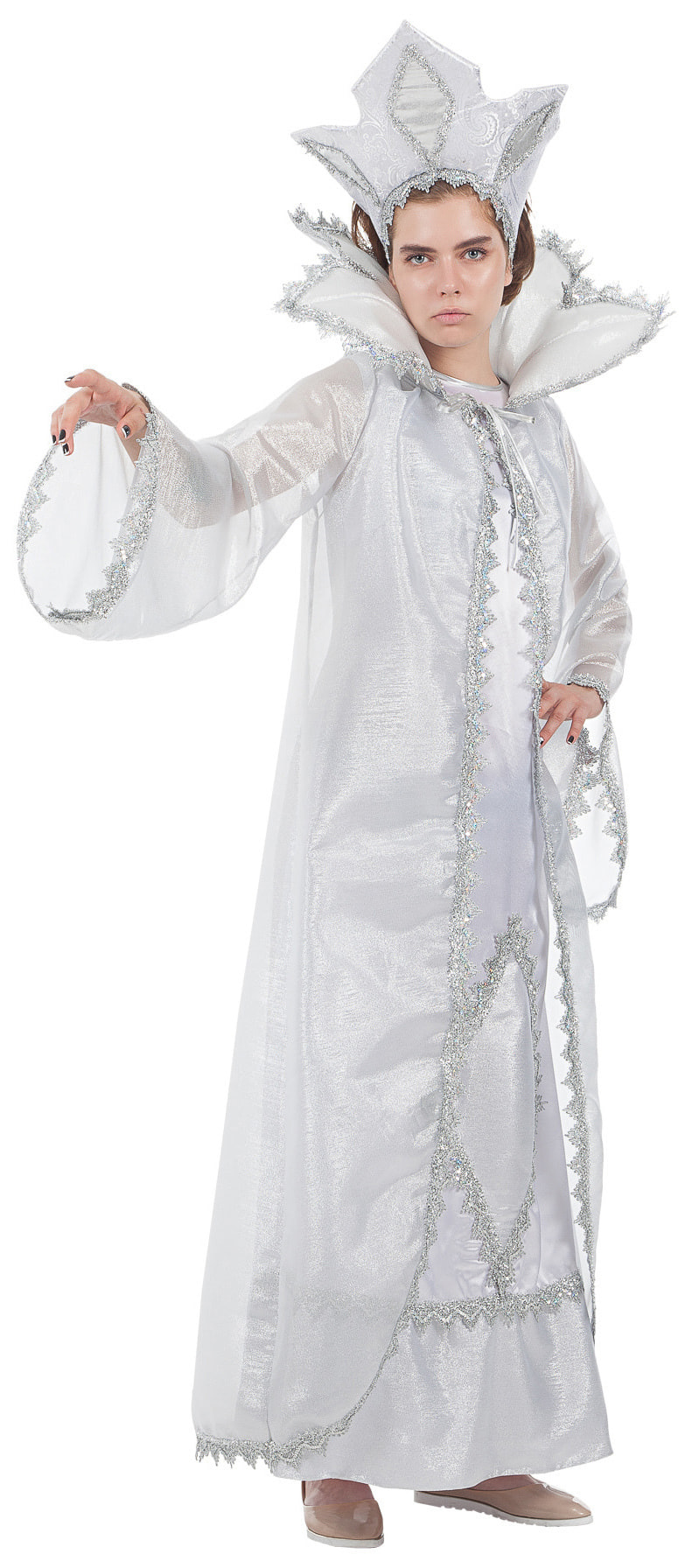 фото Карнавальный костюм женский птица феникс p0268 белый 44-50 ru