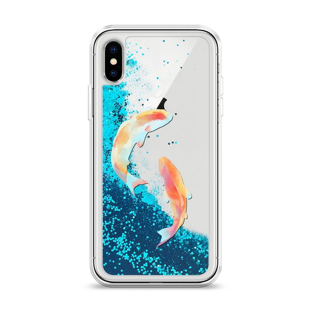 

Чехол Awog на Apple iPhone XS (10S) / Айфон XS (10S) "Акварельные карпы", Разноцветный, 11893-1