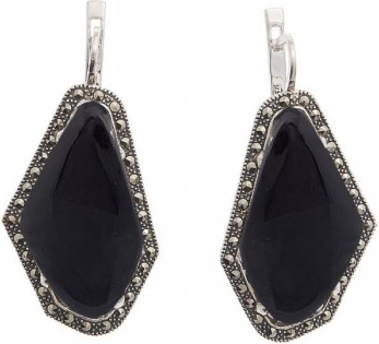

Серьги женские из серебра ЮК Марказит M202157, марказит/оникс, M202157