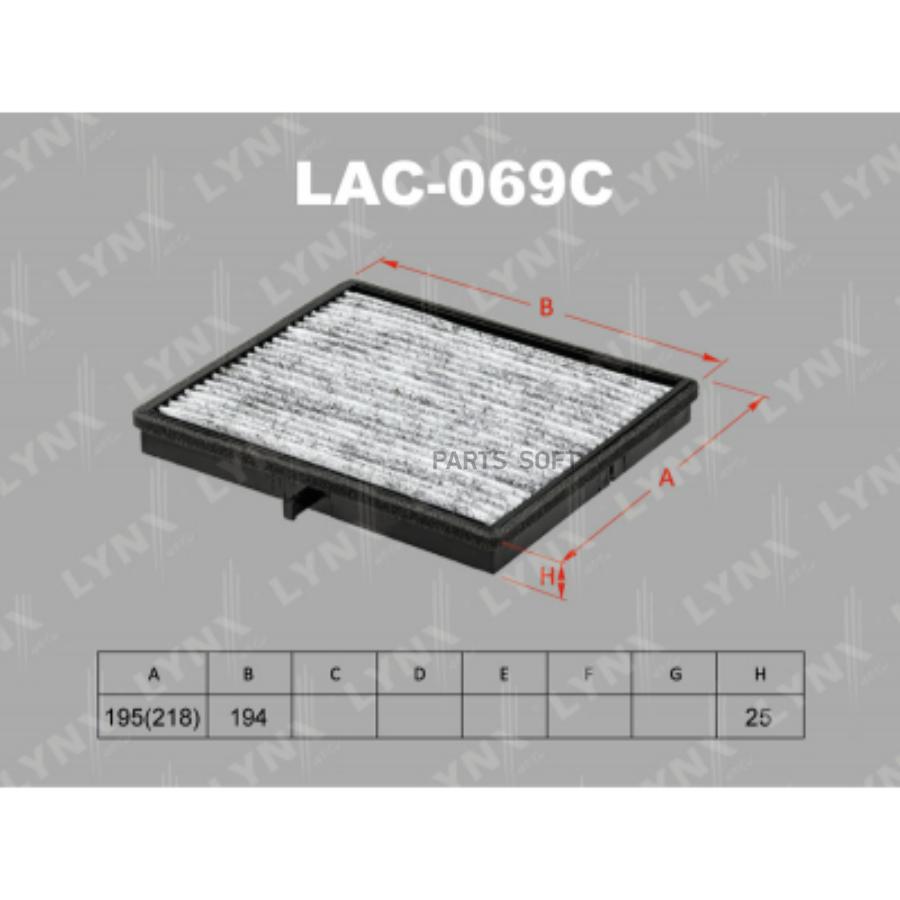 

Фильтр Салона Угольный Lac-069c Nsii0015307061 LYNXauto арт. LAC069C