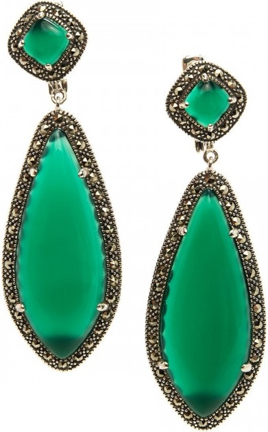 

Серьги женские из серебра ЮК Марказит M201960, марказит/агат, M201960