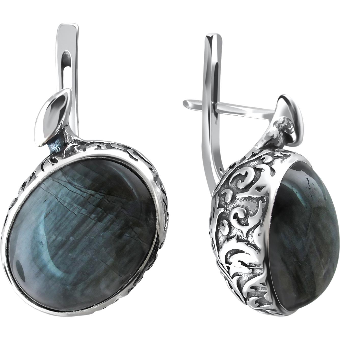 

Серьги женские из серебра Эстет К3С453395АЧ, агат, К3С453395АЧ