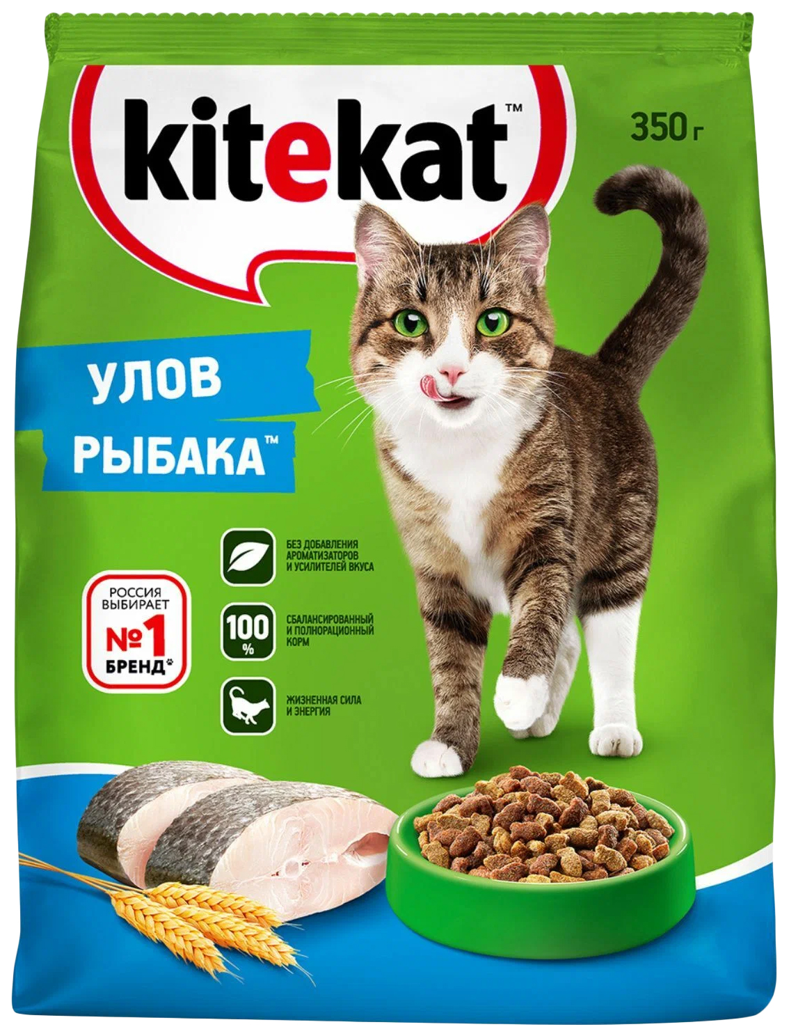 

Сухой корм для кошек Kitekat Улов рыбака, 20 шт по 350 г