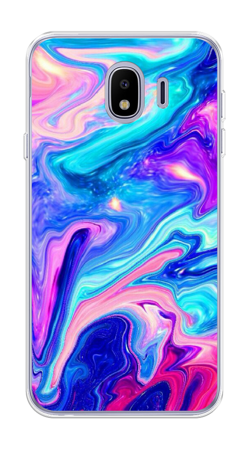 

Чехол Awog на Samsung Galaxy J4 "Потеки краски", Розовый, 26450-10