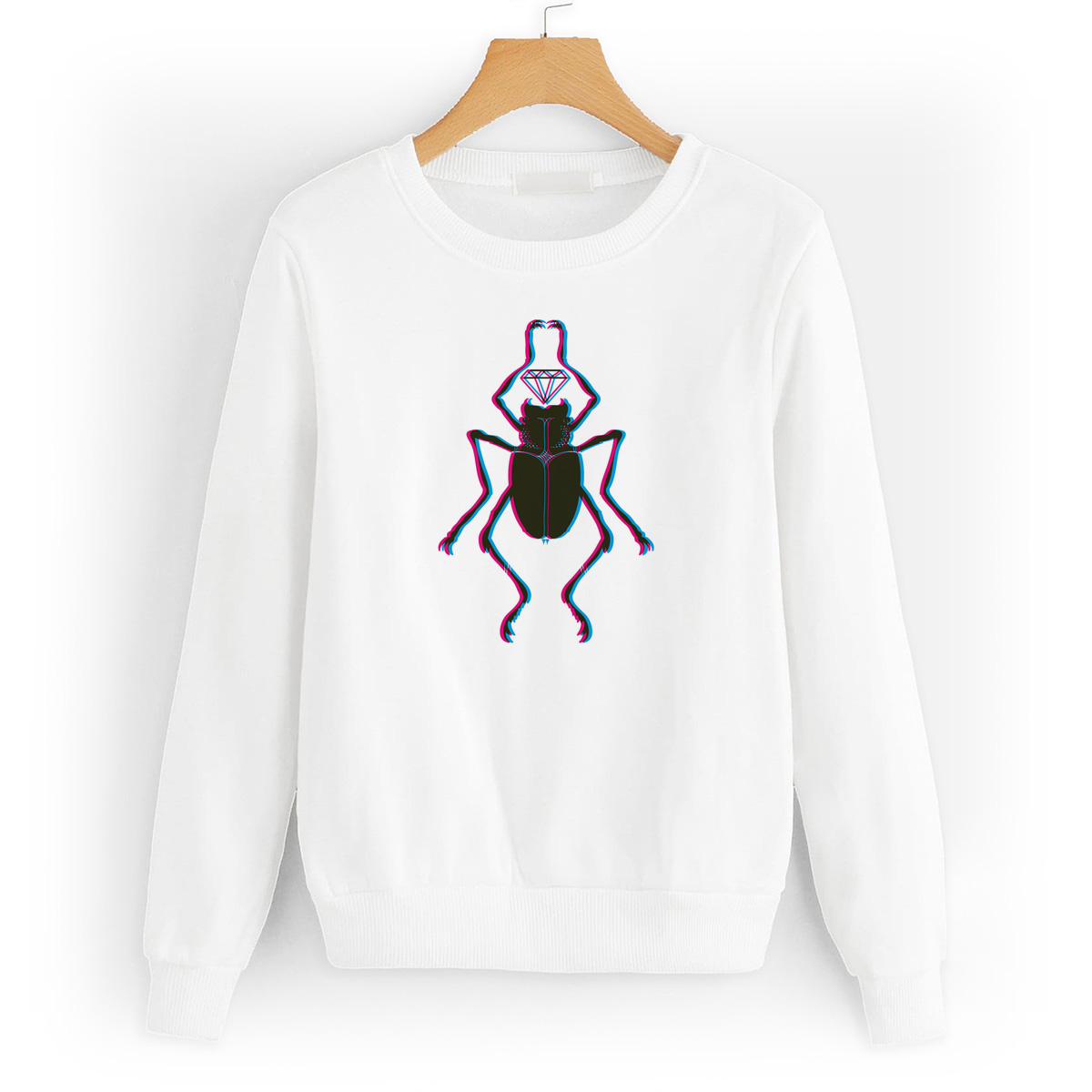 

Свитшот белый CoolPodarok Насекомые. Жук 3D, W0151563