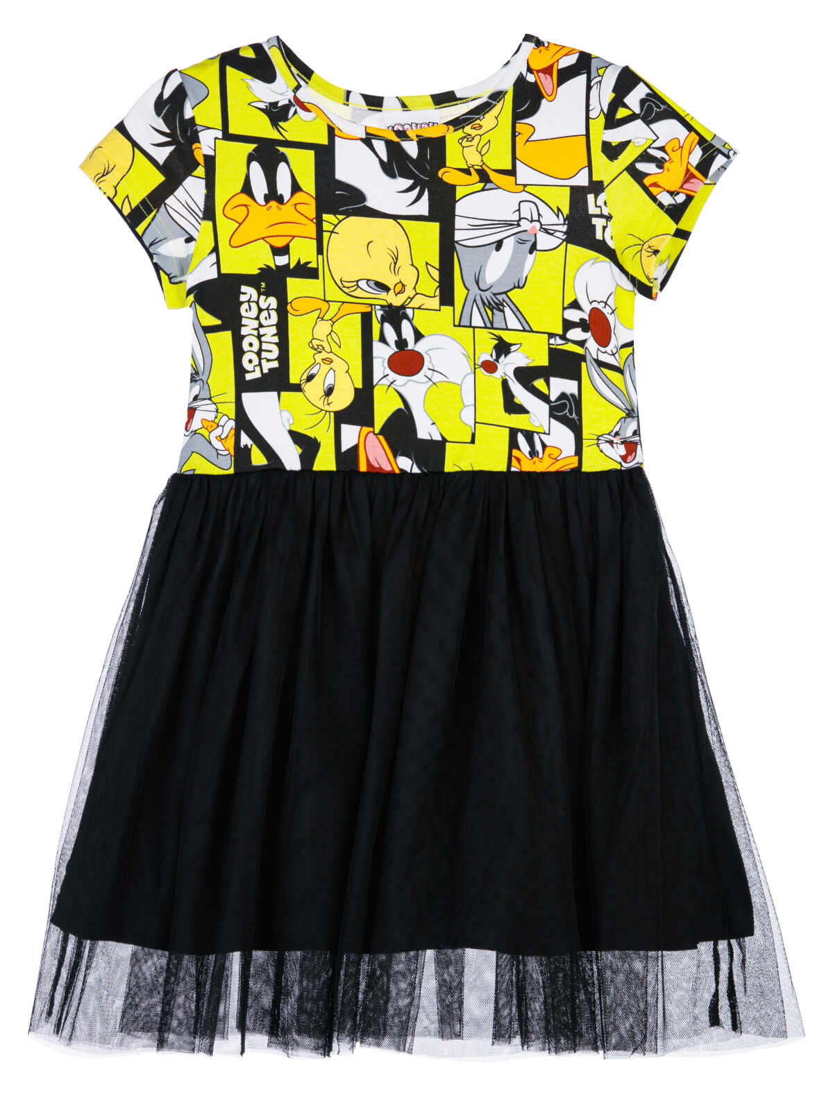 Платье детское PlayToday 12442142, черный,разноцветный, 122