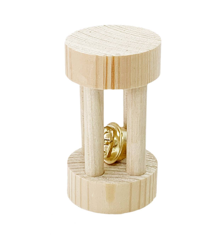 

Игрушка для хомяков "Rattle" с корой PetStandArt, Размер - 4х7см, Материал Дерево
