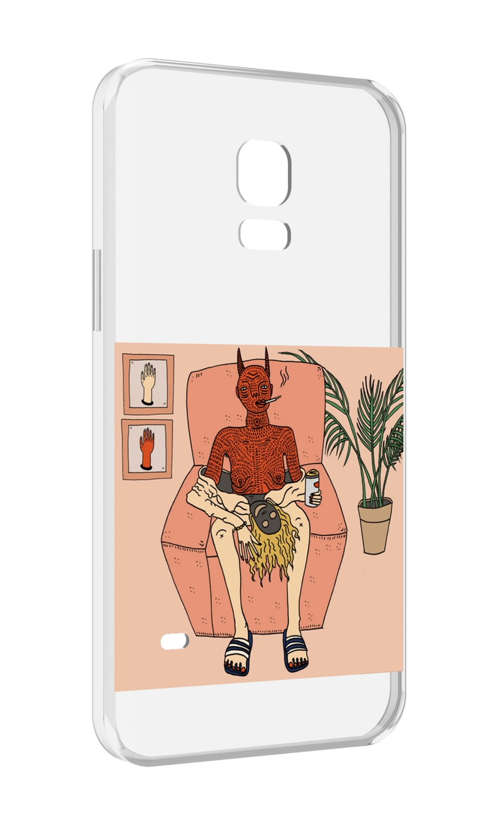 

Чехол MyPads девушка-сняла-кожу для Samsung Galaxy S5 mini, Прозрачный, Tocco
