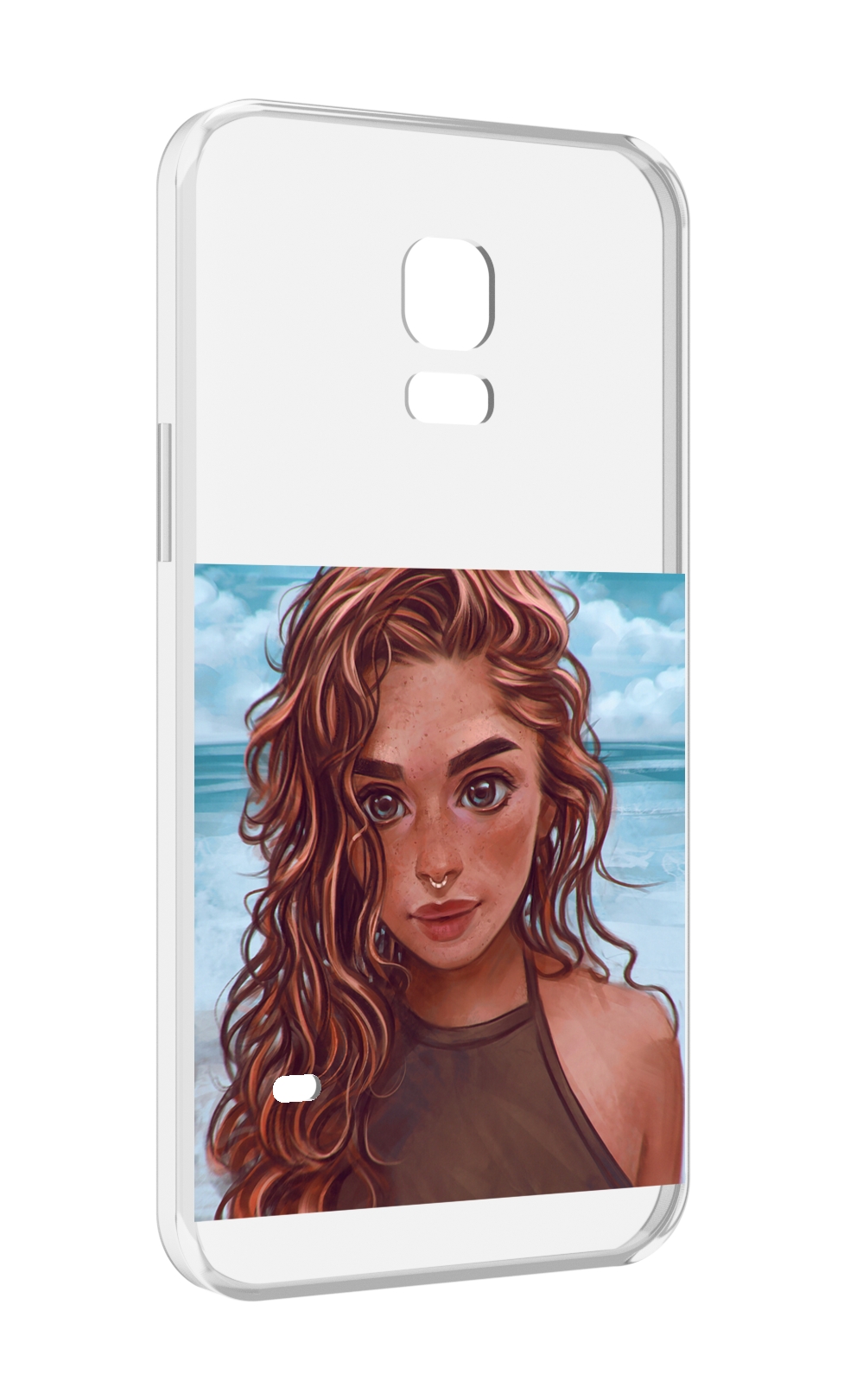 Чехол MyPads девушка-с-пирсингом-на-море женский для Samsung Galaxy S5 mini
