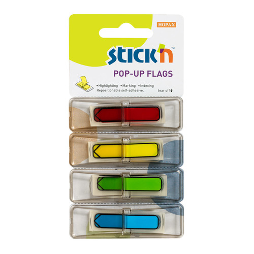 

Упаковка закладок STICK`N 26018, 12x45 мм, 4 цв х 30 лист, Разноцветный