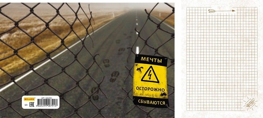 

Записная книжка А5 128л. ОСТОРОЖНО! МЕЧТЫ СБЫВАЮТСЯ
