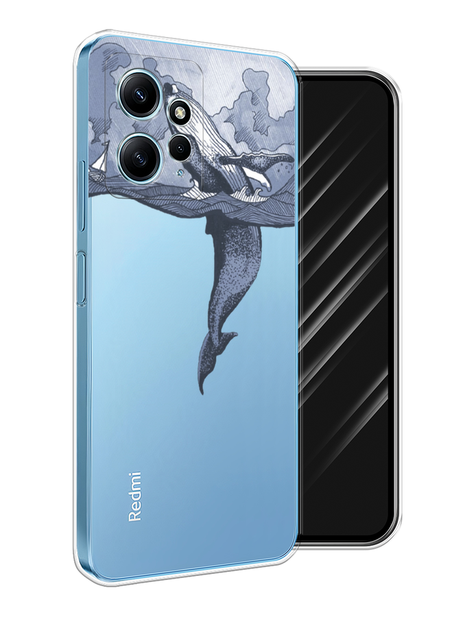 

Чехол Awog на Xiaomi Redmi Note 12 4G "Два измерения", Голубой;черный;прозрачный, 318350-1