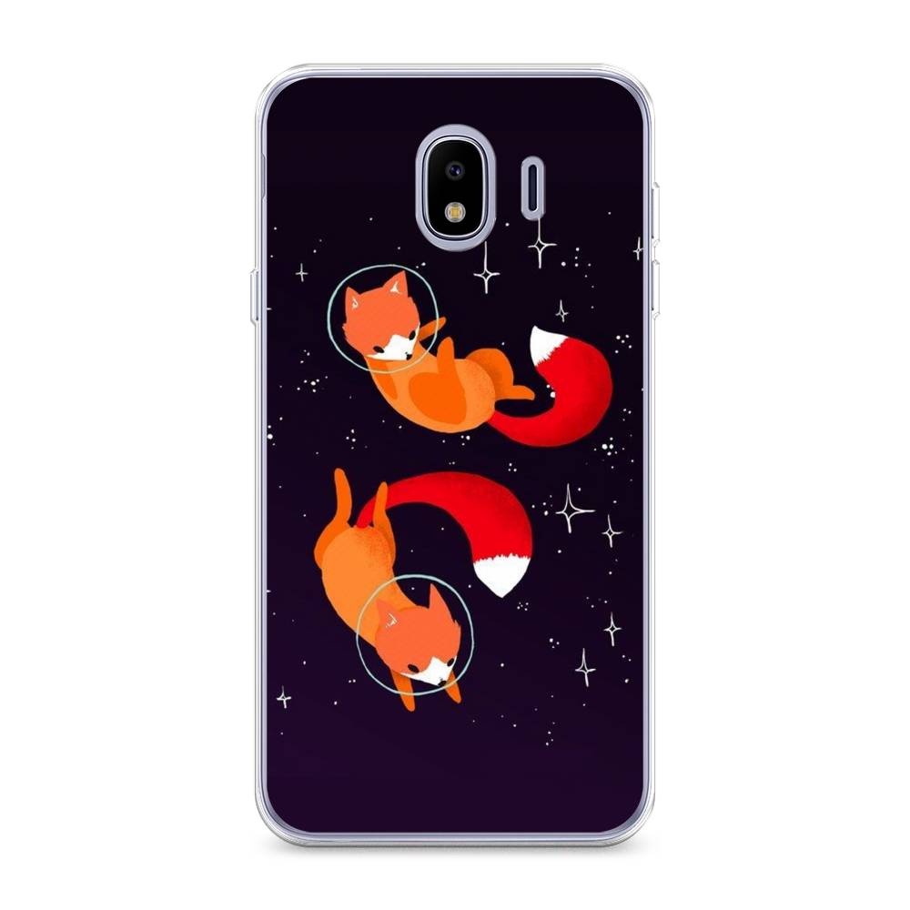 

Чехол Awog на Samsung Galaxy J4 "Лисы космонавты", Оранжевый, 26450-4