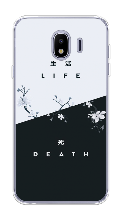 

Чехол Awog на Samsung Galaxy J4 "Life and death", Черный;серый, 26450-7