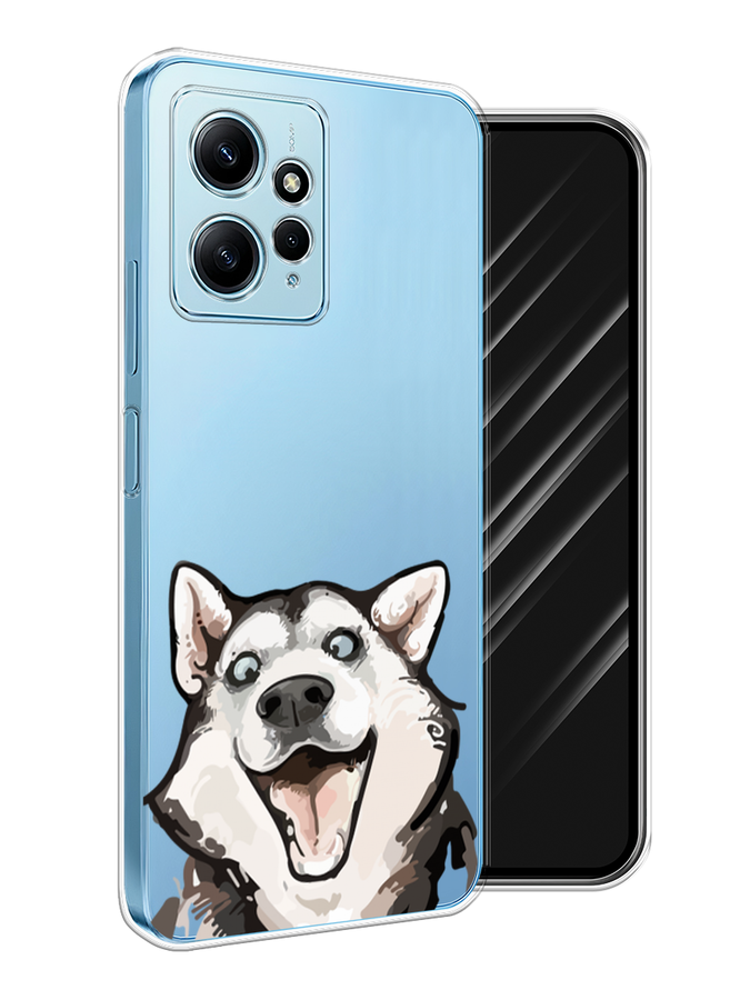 

Чехол Awog на Xiaomi Redmi Note 12 4G "Радостный хаски", Белый;голубой;черный, 318350-1