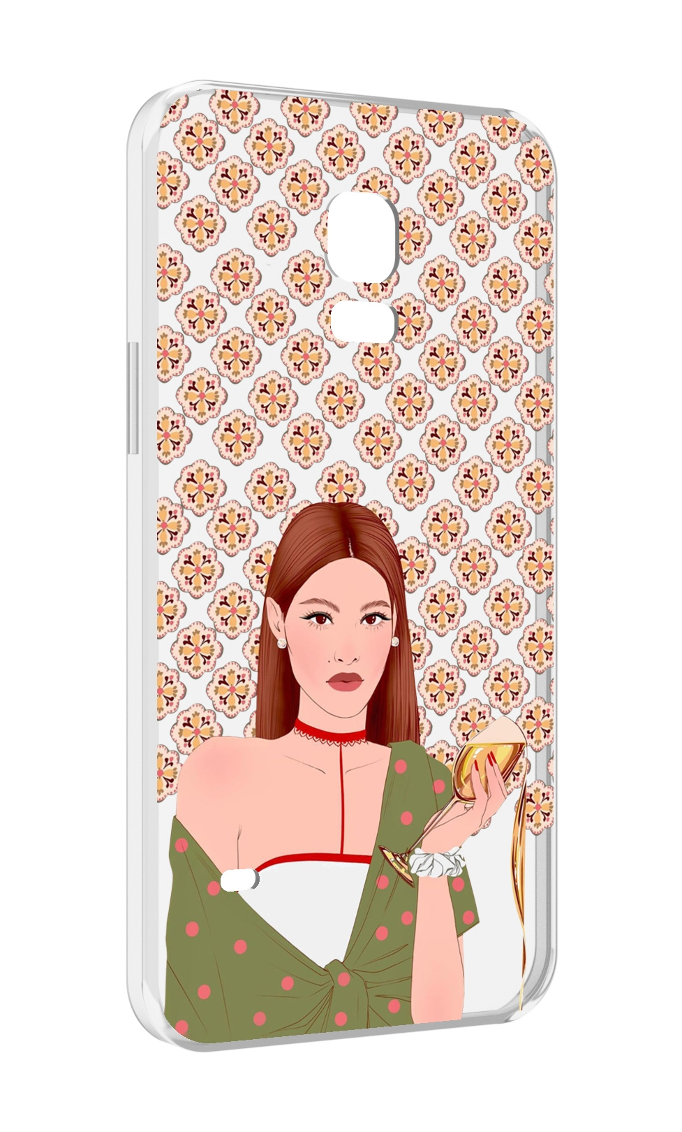 

Чехол MyPads девушка-с-вином-рисунок женский для Samsung Galaxy S5 mini, Прозрачный, Tocco