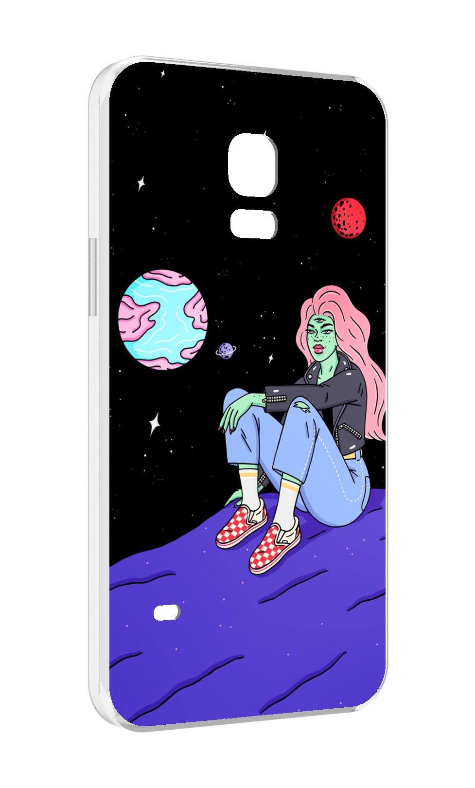 

Чехол MyPads девушка-на-луне-мультик для Samsung Galaxy S5 mini, Прозрачный, Tocco