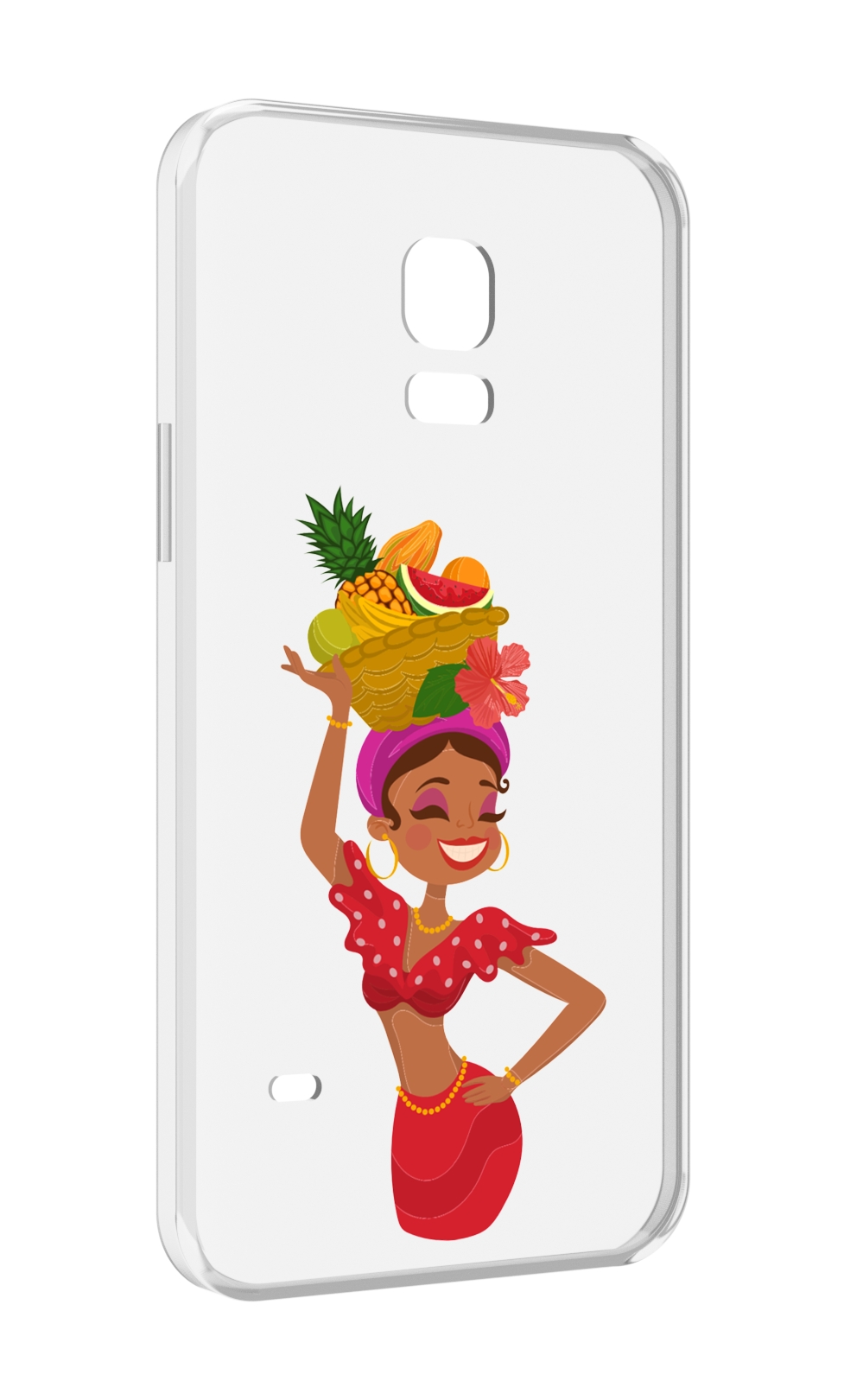 

Чехол MyPads девушка-мулатка для Samsung Galaxy S5 mini, Прозрачный, Tocco