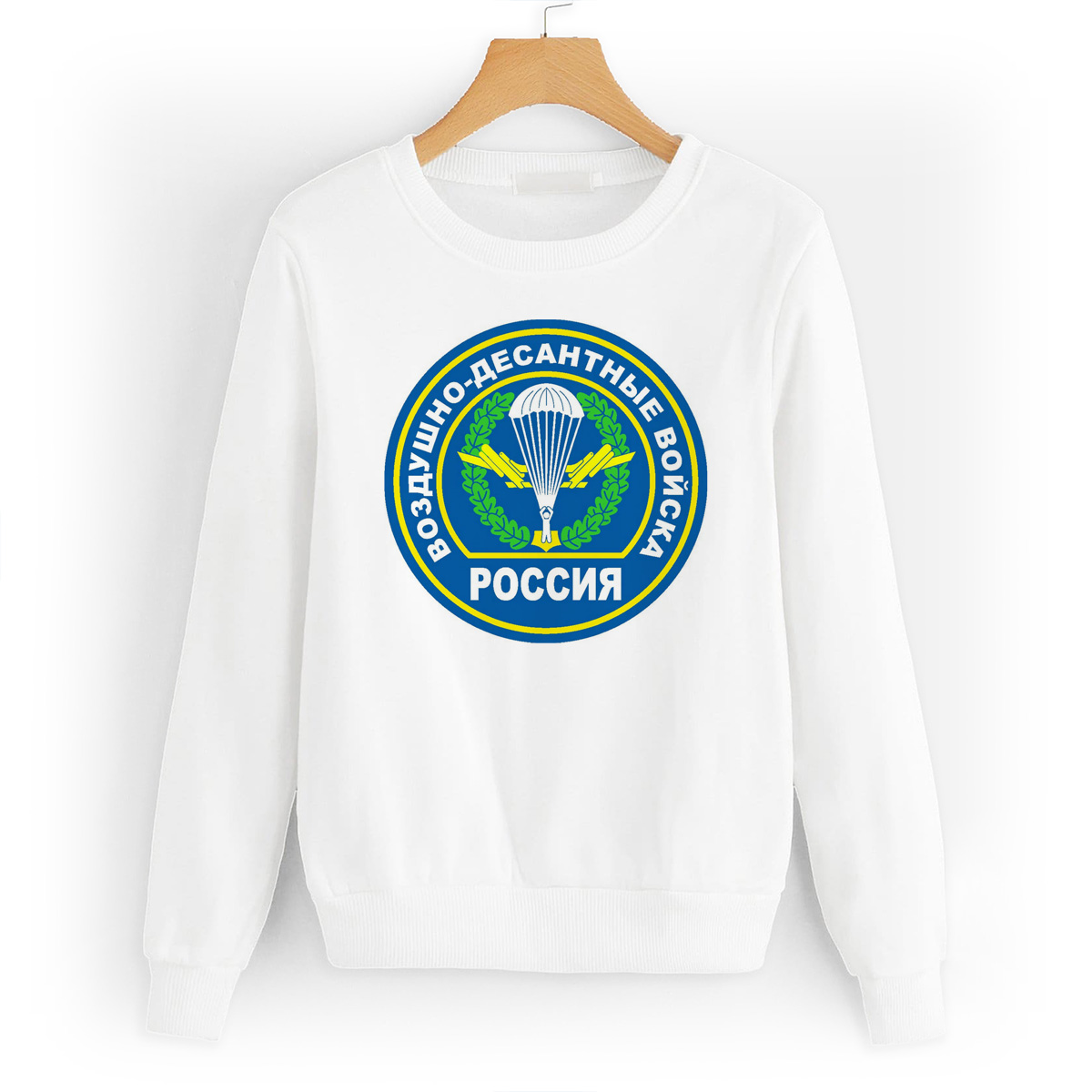 

Свитшот белый CoolPodarok ВДВ Россия, W0113590