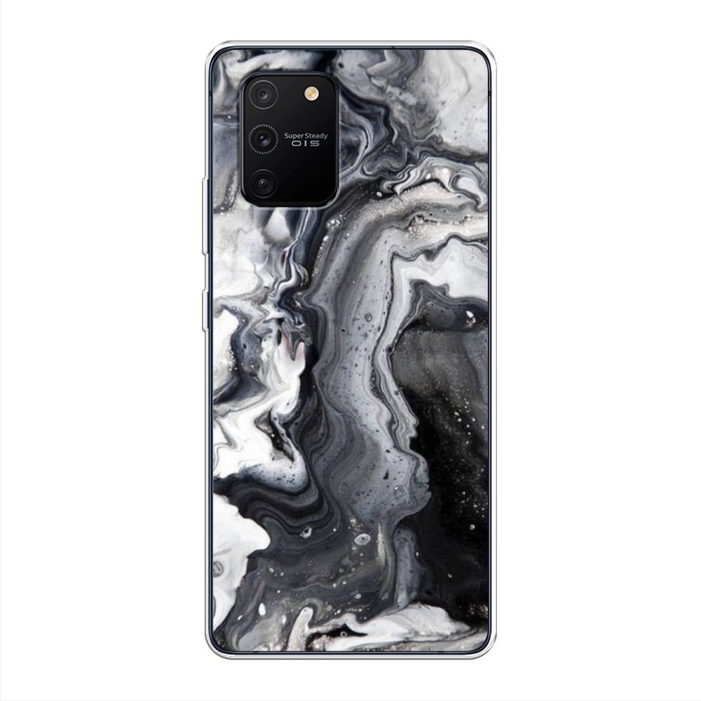 фото Силиконовый чехол "бело-черные сложные полосы" на samsung galaxy s10 lite awog