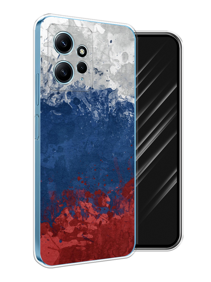

Чехол Awog на Xiaomi Redmi Note 12 4G "Флаг России неровный", Белый;синий;красный, 318350-1