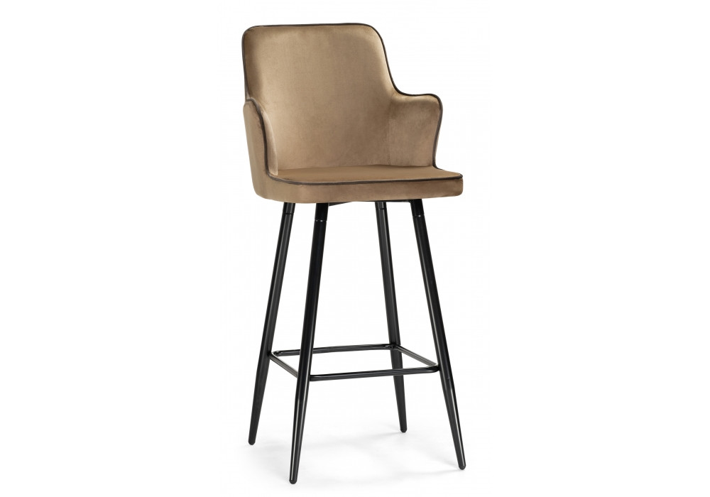 фото Барный стул woodville feona 15072, черный/коричневый