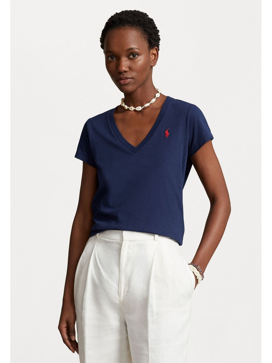

Футболка женская Polo Ralph Lauren PO221D0FI синяя 2XL, Синий, PO221D0FI