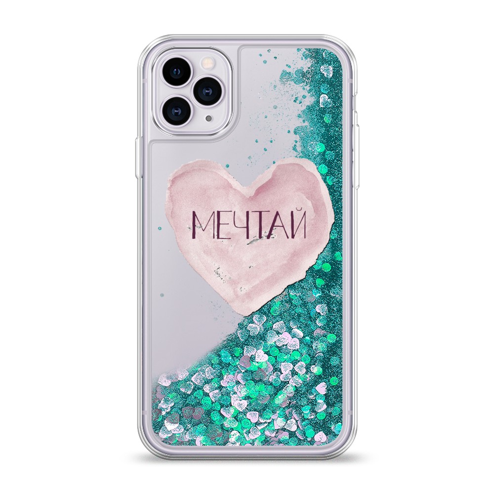 

Жидкий чехол с блестками "Мечтай сердце" на Apple iPhone 11 Pro, 12395-1
