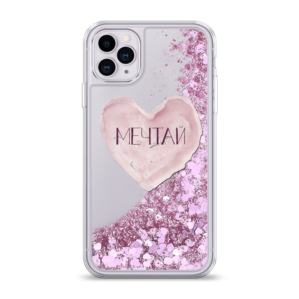

Жидкий чехол с блестками "Мечтай сердце" на Apple iPhone 11 Pro, 12394-1