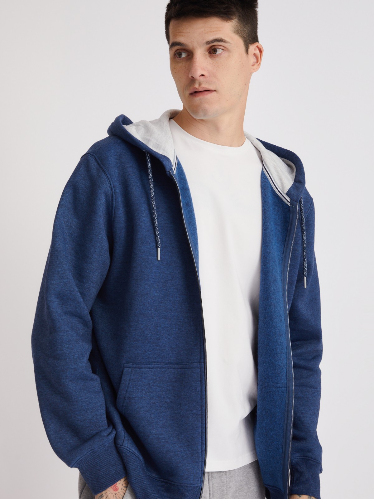 Толстовка мужская Zolla 21332437902250M4 синяя XL