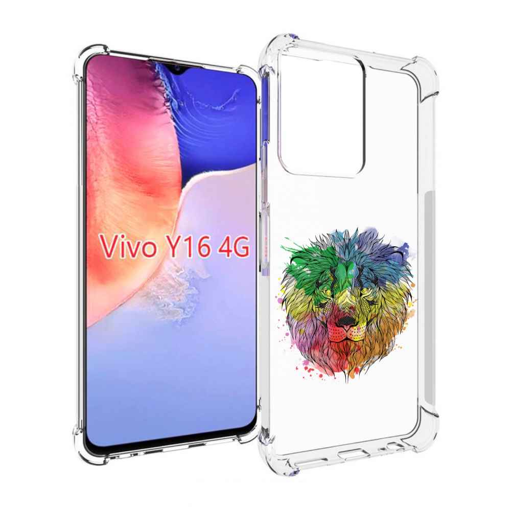 

Чехол MyPads разноцветный гордый лев для Vivo Y16 4G/ Vivo Y02S, Прозрачный, Tocco