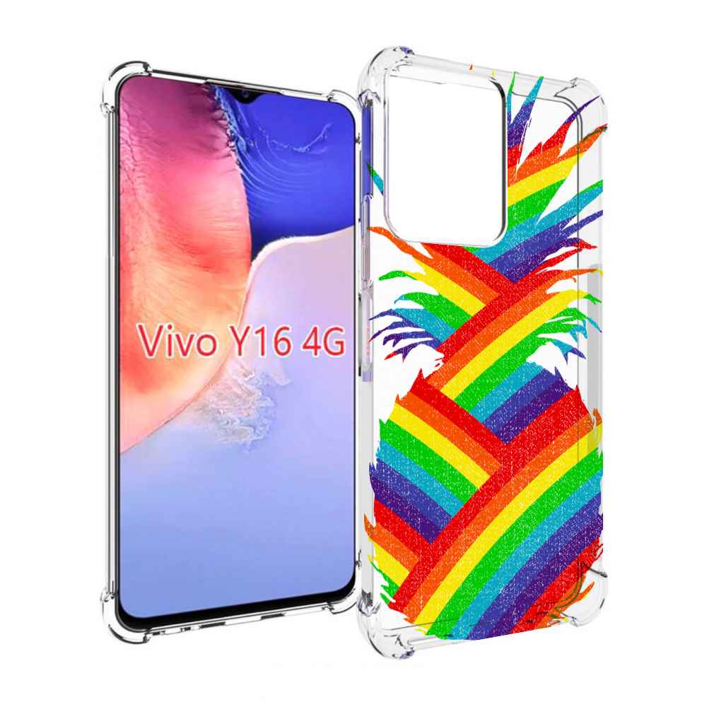 

Чехол MyPads радужный ананас для Vivo Y16 4G/ Vivo Y02S, Прозрачный, Tocco