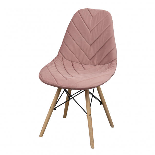 

Чехол на стул Eames DSW из велюра CHIEDOCOVER, 40х46, елка, розовый, EAMES03