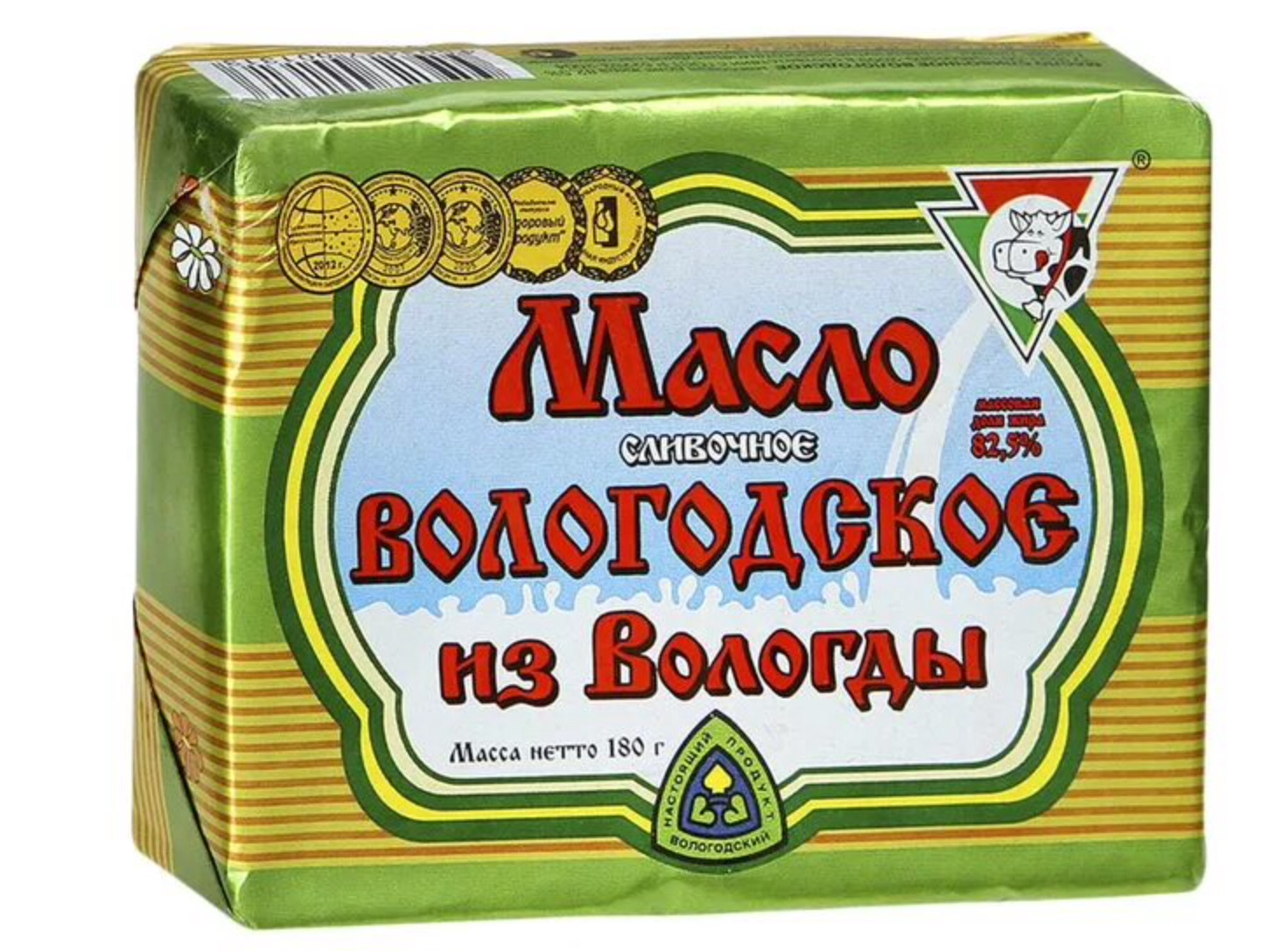 Сливочное масло Из Вологды Вологодское 82,5% БЗМЖ 180 г