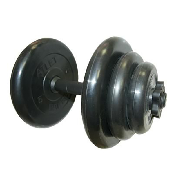 Разборная гантель MB Barbell Эконом 1 x 18,5 кг, черный